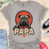 Bulldog Papa - V7 - Gothic Graphic Dark T-Shirt
